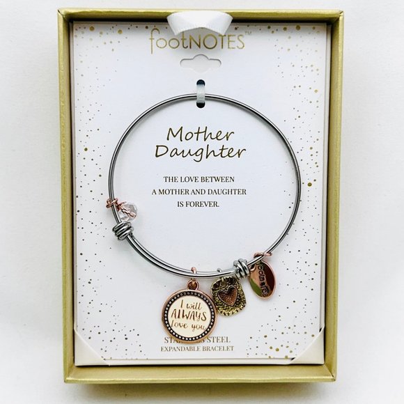 Footnotes Mother/Daughter Expandable Bracelet - NIB - Picture 1 of 6